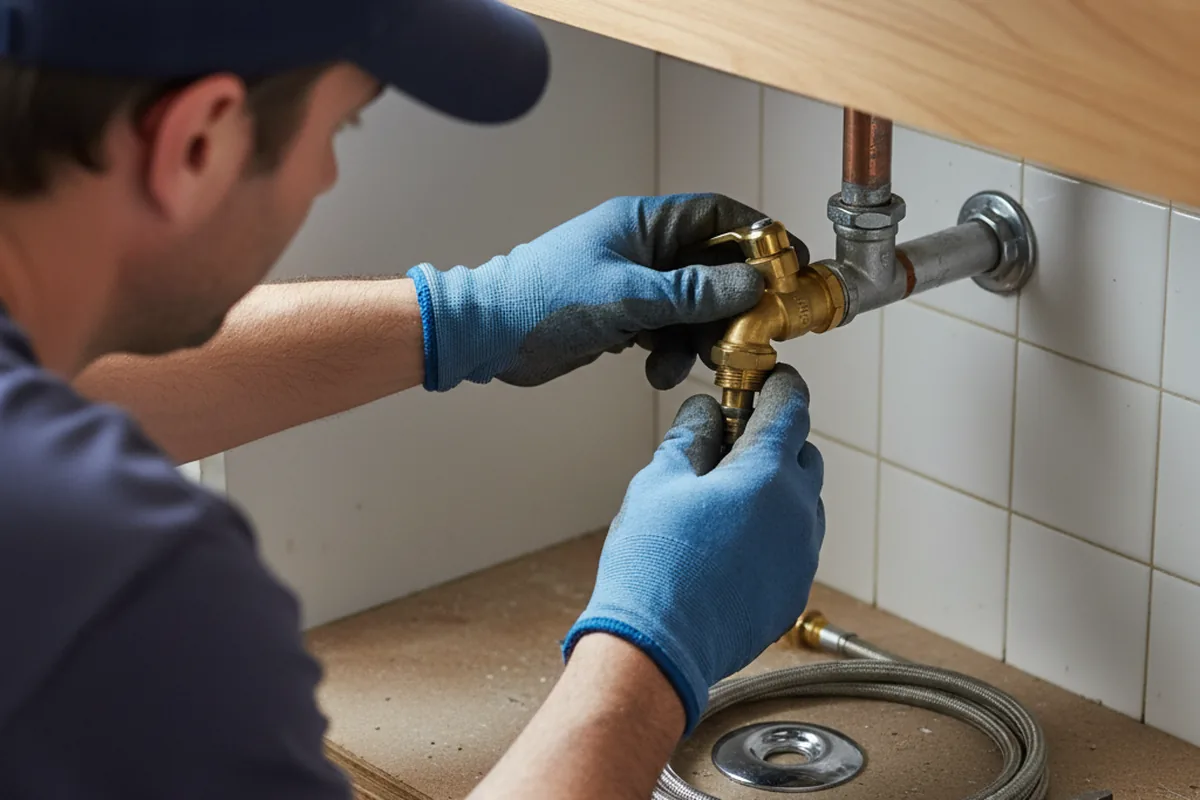 Shutoff valve and fitting work during Well Pump Repair in Hamilton